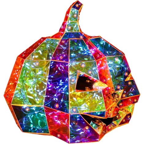 Citrouille Halloween Prisme, Décorative qui s'illumine, (1/5)