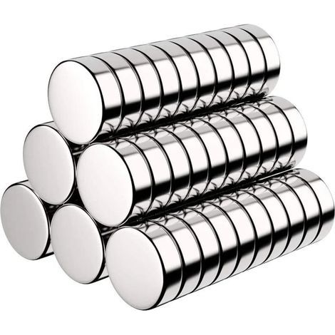 Magneten 60 Stück, Ultra-starke Neodym-Magnete für den Kühlschrank, kleine runde Magnete für Kühlschrank, Magnettafel, Tür, Tafel, Karte – Gratis Aufbewahrungsbox inklusive – 10x3 mm (1/5)