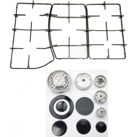 ARISTON INDESIT KIT 3 GRIGLIE SMALTATE  COTTURA PH750T P 2760-1-2 + BRUCIATORI