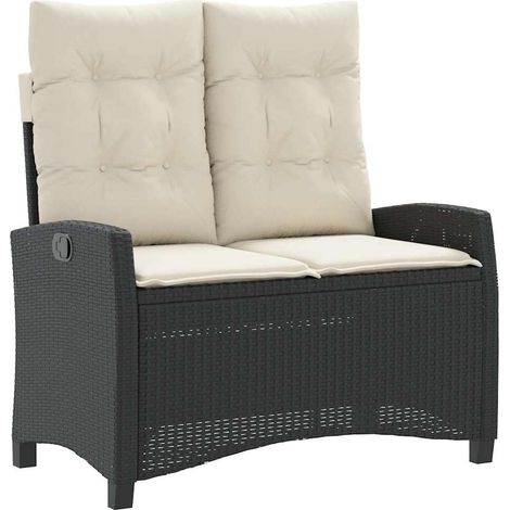 Maison Exclusive - Sillón reclinable de jardín con cojines ratán