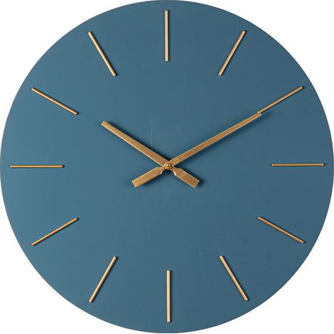 Horloge murale Timeline bleue 60 cm