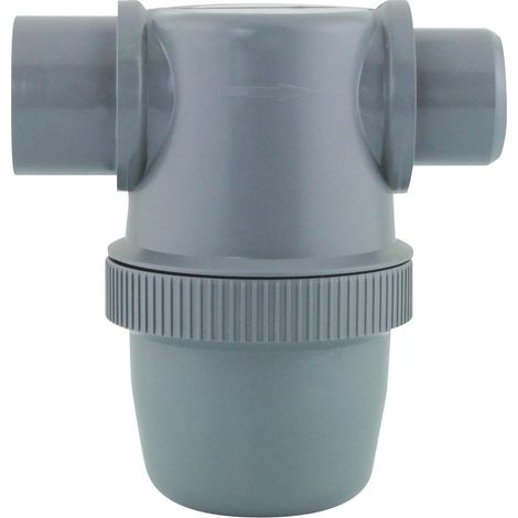 Fitt – Siphon de sol PVC Ø32 mm – Garde d'eau anti-odeurs – Culot dévissable pour nettoyage – Pose horizontale sur canalisations longues