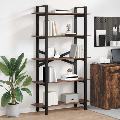 Bücherregal Geräucherte Eiche 100 x 33,5 x 178 cm Holzwerkstoff