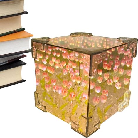 Veilleuse tulipe – Lampe miroir à fleurs, lampe miroir tulipe (1/5)