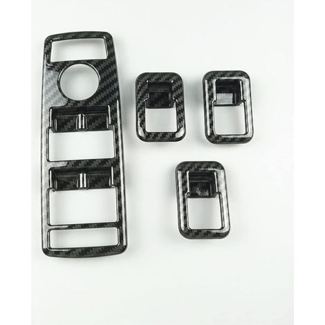 Cadre de bouton de levage de vitre de style fibre de carbone rapide et rapide compatible avec Mercedes Benz ABCEG CLA CLS GLE GLS GLA GLK ML GL grade ABS (1/5)