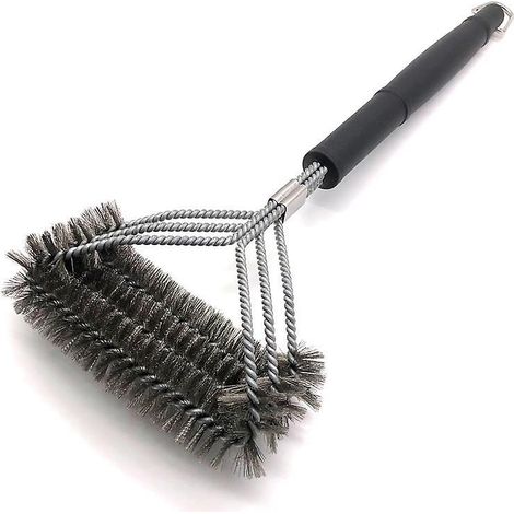 Brosse de nettoyage pour barbecue en acier inoxydable (1 paquet), brosse métallique pour four et grill, brosse de nettoyage pour barbecue d'extérieur (1/5)