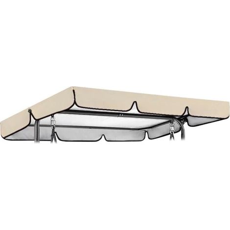 Toit de Rechange pour Balancelle de Jardin, Housse de Rechange, Toit de Balancelle de Jardin étanche, Balancelle Remplacement pour Les Jardins Battants et Les Terrasses (Beige 19013215cm) (1/4)
