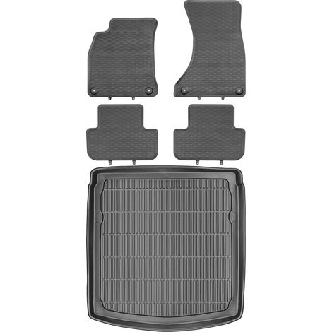 Juego de alfombrillas de goma para coche y maletero para Audi A4 B8 Sedán (2007-2015).