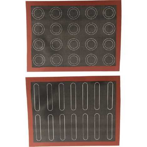 Rutschfeste Silikon-Backmatte für Backofen und Mikrowelle – ideal für Gebäck, Pizza und Macarons (1/5)