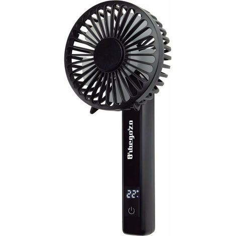 Orbegozo Ventilatore a mano de HF 1800, 4 velocità, batteria da 2000 mAh. Connessione USB-C, nero (1/5)