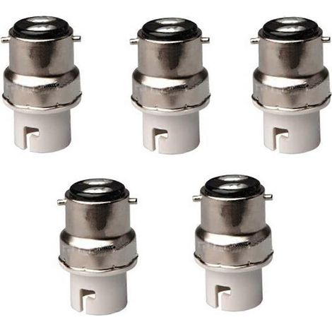 Lot de 5 adaptateurs pour ampoules B22 vers B15 / BA15D / B15D ou LED (1/3)