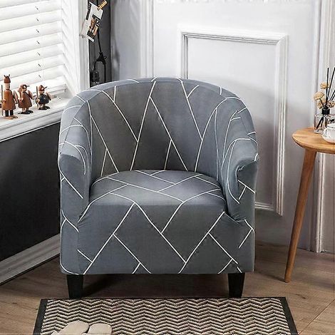 Housse de canapé élastique demi-cercle simple - Motif imprimé tout inclus - Dimensions (1/2)