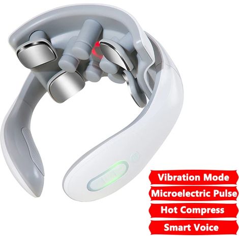 Filiyano-Appareil de massage intelligent pour la nuque, massage électrique par vibrations TENS, compresse chaude, soulagement de la douleur, massage