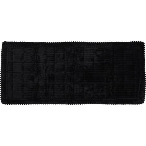 Tapis de lit de voiture pour chien, 24,8x54 pouces, lavable, confortable, doux, antidérapant, extension de siège arrière, animal de compagnie pelucheux pour camion SUV, noir. (1/4)