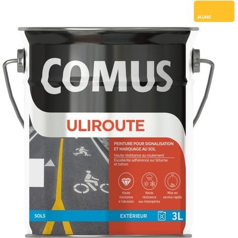 ULIROUTE JAUNE 3L - Peinture pour signalisation et marquage routier - COMUS