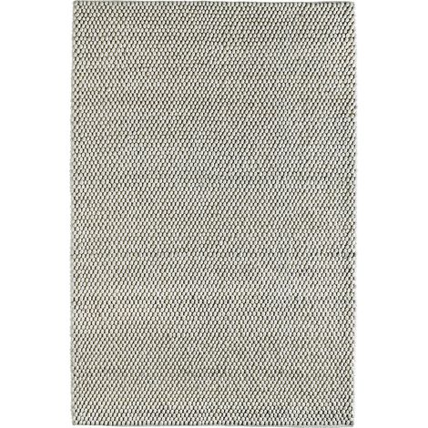 Tapis ivoire laine viscose fait main résistant - 150 x 80 cm (1/3)
