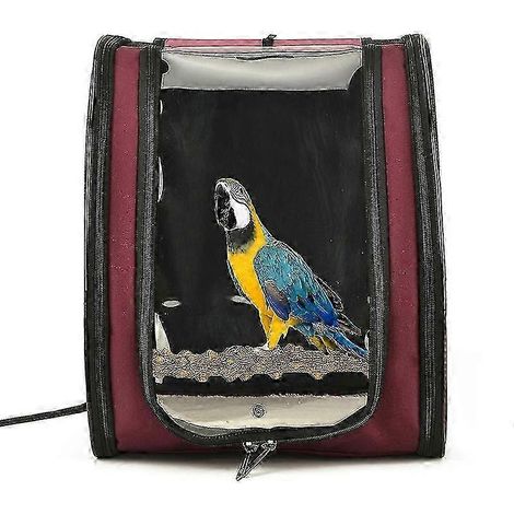 Sac à dos de transport pour animaux de compagnie, cage respirante portable pour grands perroquets (1/2)