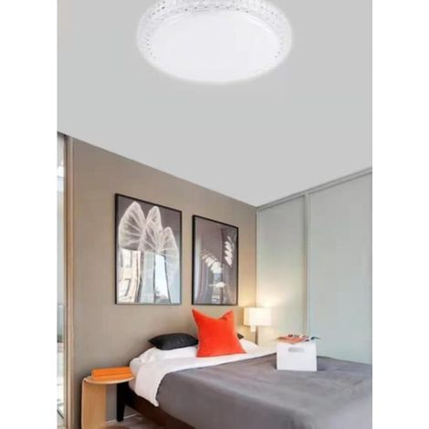 TRADE SHOP - Plafoniera Da Soffitto Interno 60w Bordo Cristalli Luce Fredda Fst-50a40339 49cm - (1/4)