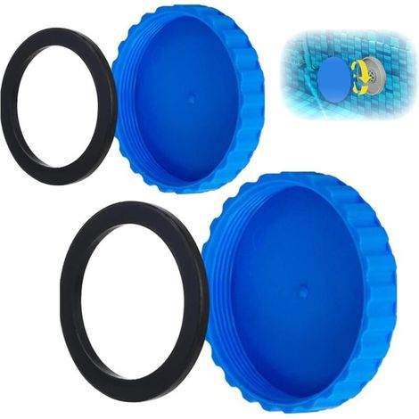 2 Pièces Fermeture Hivernale pour Piscines Intex Kit de Fermeture Hivernale pour Piscines Bouchon D'Étanchéité d'hiver,avec Joints Assortis Résistantes au Gel et Étanches (1/4)