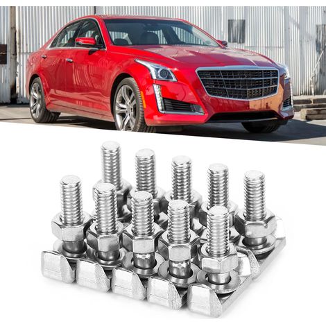 Lot de 10 connecteurs de bornes de câble de batterie automobile à boulon en T en acier inoxydable 19116852 compatibles avec Cadillac (1/5)