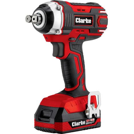 CLARKE IMPACT WRENCH 18V 1/2"" LI-ION LITHIUM CORDLESS RATCHET 2 BATTERIES CCIW16
