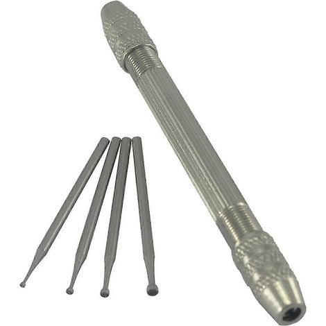 4 fraises à arrondir rondes, embouts arrondisseurs de fil de 3/32 pouces avec perceuse manuelle, outils de torsion de fil (1 mm/1,4 mm/1,8 mm/2,3 mm) (1/5)