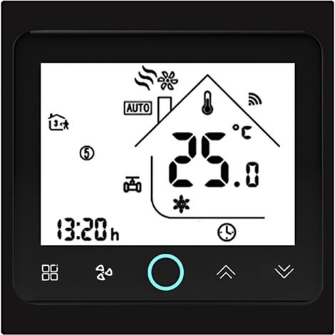 Thermostat BAC-002ELZB pour climatiseur central Tuya Style, contrôleur programmable TUYA ZIGBEE, unité de ventilo-convecteur 5-99℃, panneau LCD, télécommande intelligente sans fil (1/5)