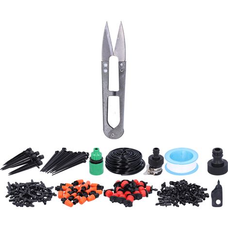 Kit d'arrosage goutte à goutte 30M tuyau micro irrigation jardin DIY, système d'arrosage automatique pour plantes extérieur, kit complet. (1/5)