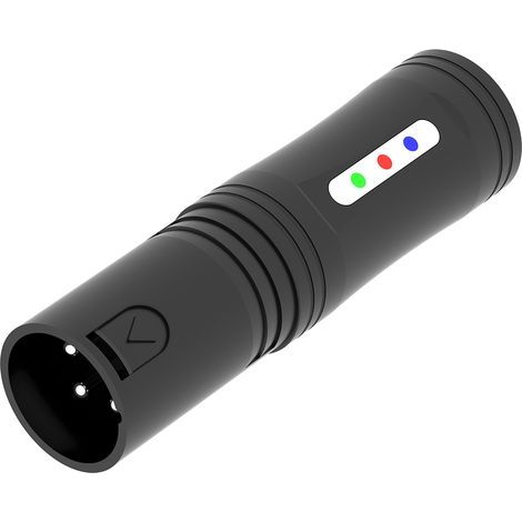 Ortviai Testeur de Câble DMX512 – Détecteur de Continuité pour Câbles DMX, Compact et Robuste, Noir (1/4)