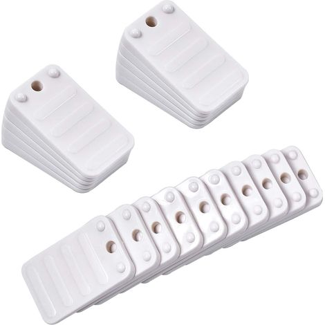 BEBUSINGOTO Paquete de 12 calzas de plástico multiusos para nivelar con capacidad de peso extrema, nivelador de tamaño adecuado para calzas de inodoro, puertas, ventanas, cobertizos y mesas (1/5)