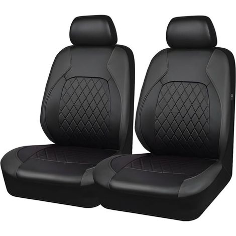 Set completo di 2 coprisedili universali per auto, in similpelle impermeabile, adatti alla maggior parte di furgoni, SUV e berline. (1/4)
