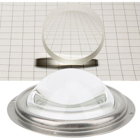 Lentille de condenseur 100 mm 60° avec support circulaire étanche en caoutchouc pour LED 20-200 W (1/5)