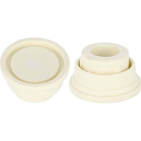 Tampons d'échelle de piscine, 2 pièces, embouts d'échelle de piscine creusée, jeu de tampons en caoutchouc blanc pour échelles de piscine, pièces de rechange universelles