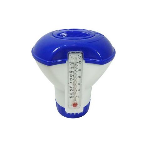 Distributeur flottant 5 pouces avec thermomètre Multi‑usage, flotteur doseur, accessoire d’entretien (1/5)