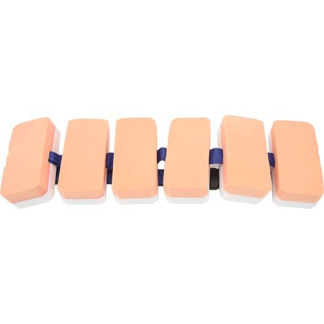 Ceinture de natation pour enfants, ceintures de piscine, ceintures d'entraînement en EVA, ceinture ajustable, ceinture de flottaison avec 6 flotteurs ovales pour enfants, adultes et débutants (1/5)