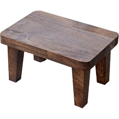 BelleRise - Tabouret - Forme K - Bois massif (pin) - Portable - Rond marron (1/5)