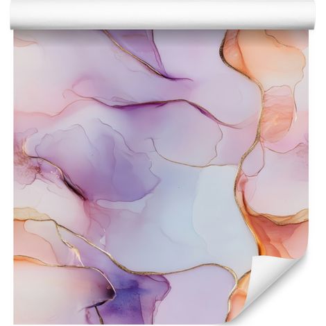 Papier peint encre gris clair, violet et lavande 50x1000 cm (1/5)