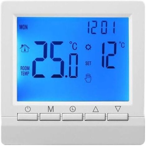 Programmierbarer digitaler Thermostat für Zuhause, intelligenter Temperaturregler, Gasthermostat, LCD-Wandthermostat für Heizungsanlagen (1/4)