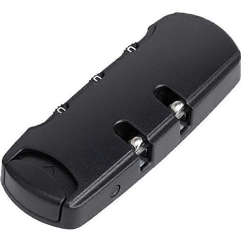 Cadenas de voyage homologué TSA pour bagages, cadenas à combinaison pour casier, cadenas antivol à 3 chiffres-83cm-Black