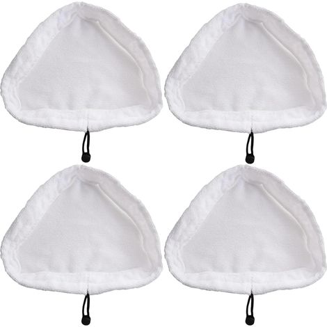 Paños de microfibra lavables compatibles con mopas de vapor H2O, paquete de 4 almohadillas de repuesto para mopas de vapor, limpieza (1/5)