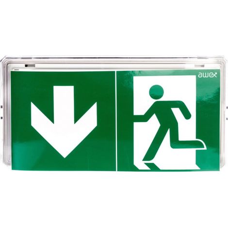 Luminaria de emergencia LED 1W 130lm 1h, doble funci贸n, AT blanca + PU31 ETE/1W/B/1/SA/AT/WH