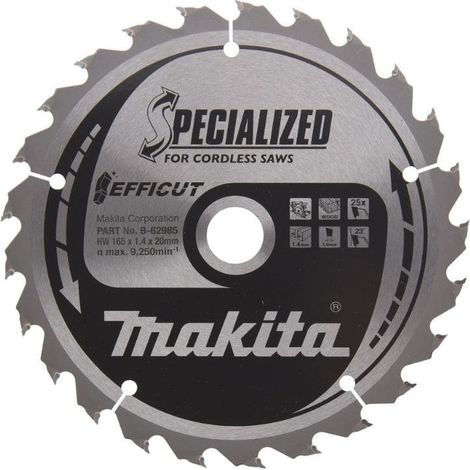Kreissägeblatt SPECIALIZED EFFICUT Ø165mm 25Zahn - MAKITA B-62985