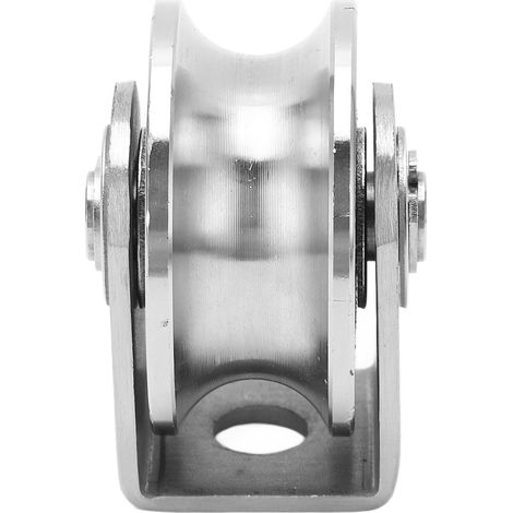 Galet de guidage en V pour portail coulissant, chariot industriel, acier inoxydable, roue à gorge, diamètre 48 mm (1/5)