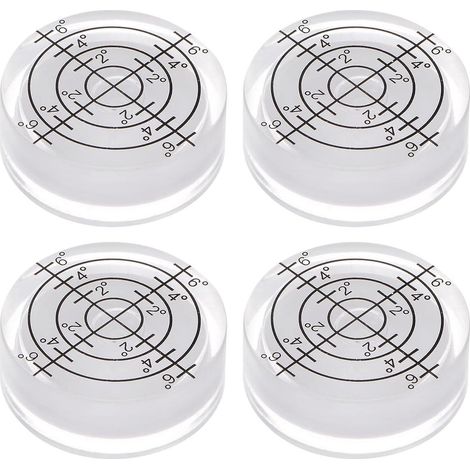 purchasing Map Lot De 4 Niveaux  Bulle Ronds 32 X 7 Mm, Mini Marqueurs De Niveau Bullseye Ronds Pour Nivellement D'appareil Photo, Trpied, Tlescop