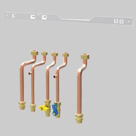 Kit d'installation à encastrer pour chaudière Ferroli 5 tubes + support