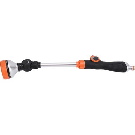 Multifunctional garden hose wand made of ABS TPR aluminum alloy, 8 patterns, long nozzle sprayer for agricultural irrigation, car washing (1/5)
