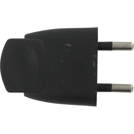 Plastikstecker 2p-6 A männlich schwarz