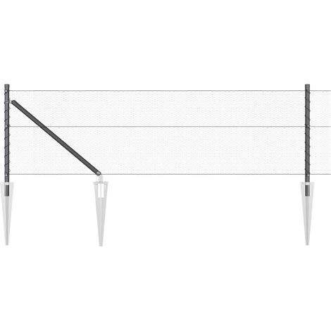 Maison Exclusive - Schweißdrahtzaun mit Spikes 50 x 0,6 m (B x H)