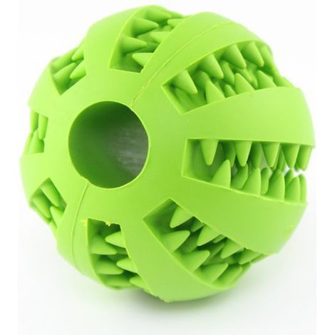 Ungiftiger und bissfester Spielzeugball für Hunde, Welpen und Katzen. Leckerli-Spender, Kauball zur Zahnreinigung, Bewegungs- und Trainingsspielzeug (7 cm).