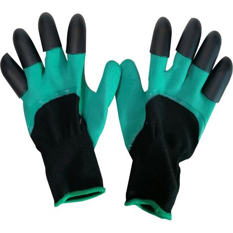 Gants de jardinage à griffes, 8 doigts protecteurs pour plantation, creusage, désherbage, semis et fouille. (1/4)